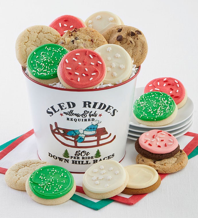 Sled Rides Cookie Pail