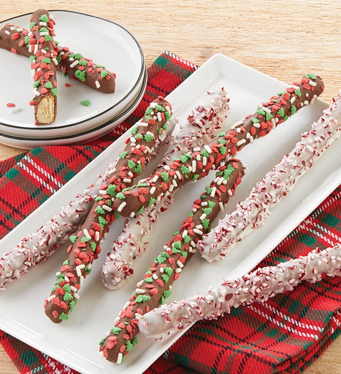 Holiday Candy Pretzel Rods