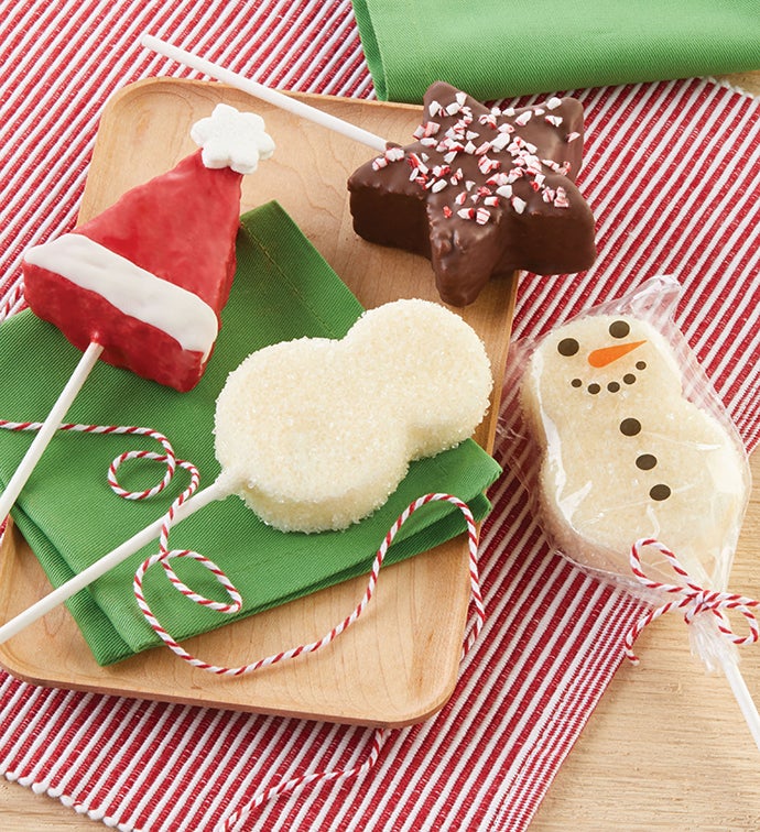 Holiday Crispy and Marshmallow Pops