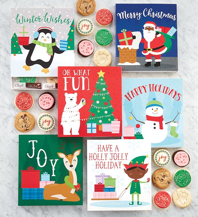 Cheerful Holiday Cookie Box Set