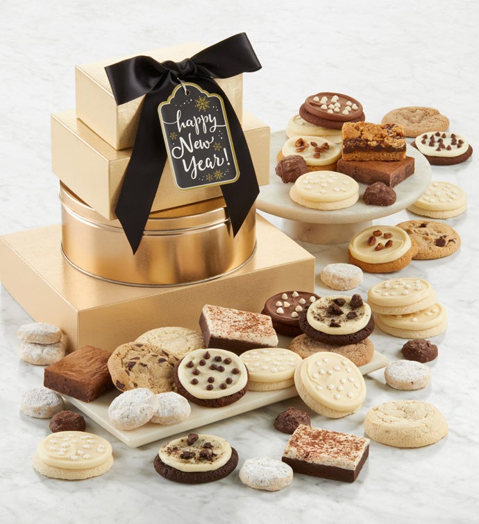 Happy New Year Traditions Gift Tower