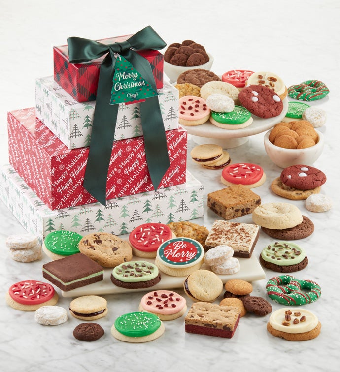 Traditional Premier Merry Christmas Gift Tower