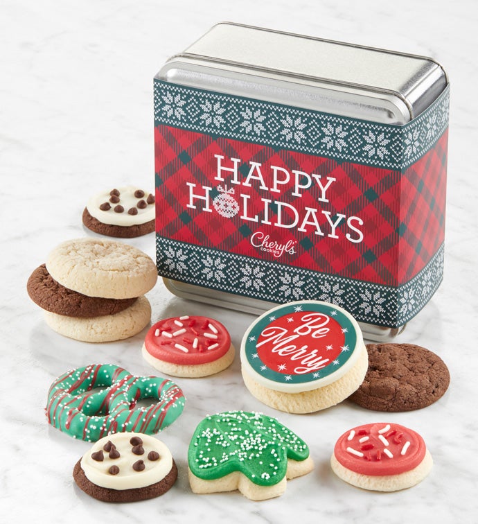 Happy Holidays Treats Mini Gift Tin