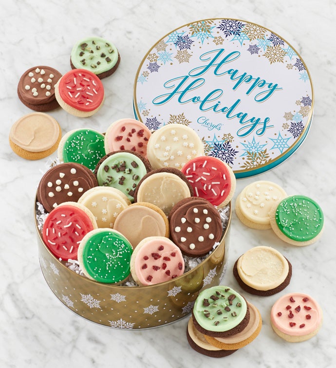 Premier Happy Holidays Frosted Gift Tin