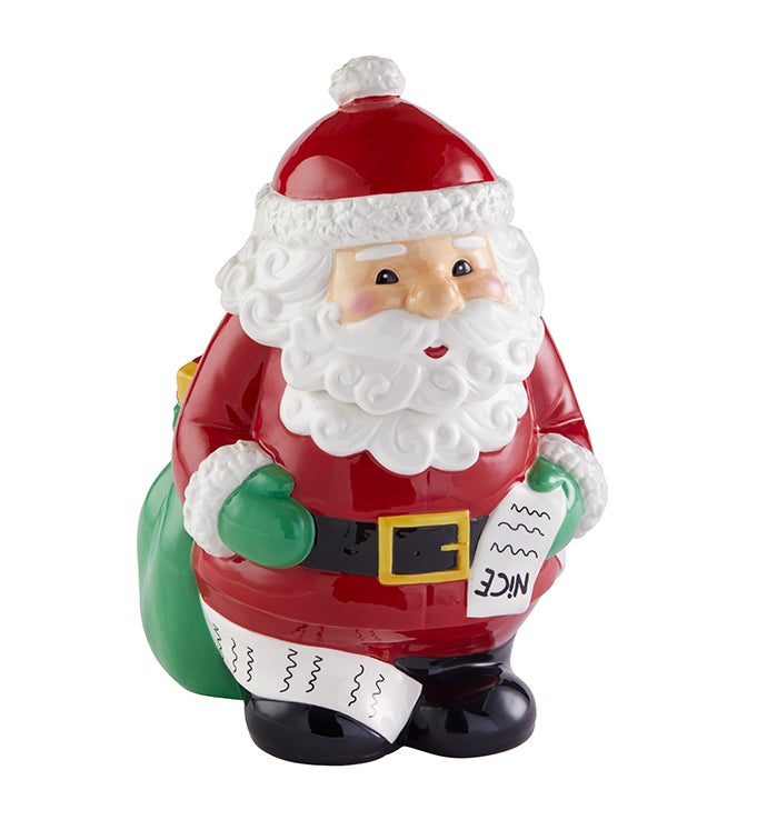 Collector's Edition Santa's List Cookie Jar