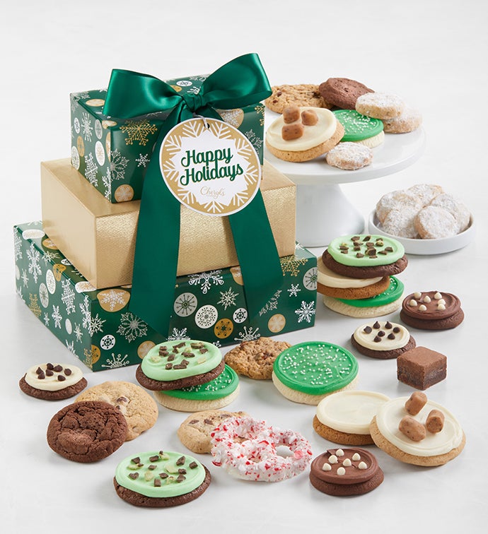 Sparkling Gift Tower - Happy Holidays