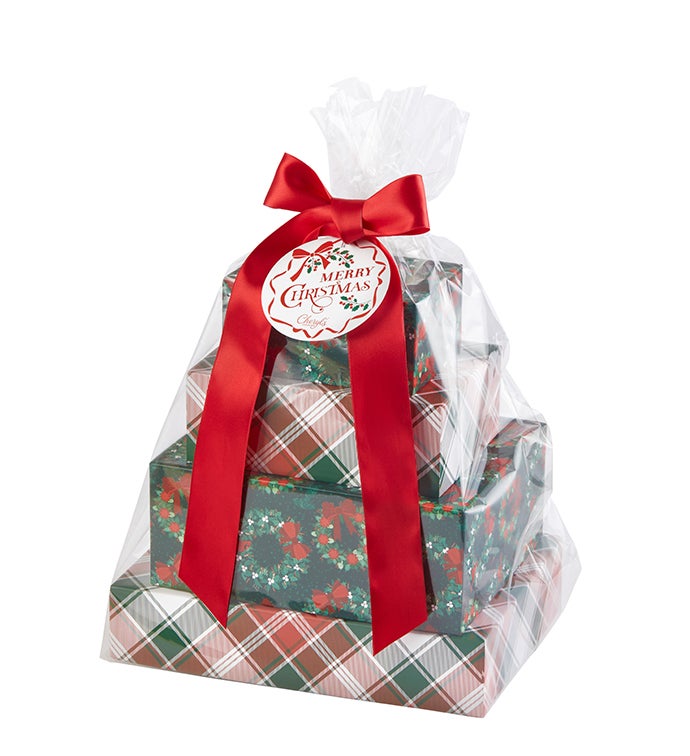 Traditional Premier Gift Tower - Merry Christmas
