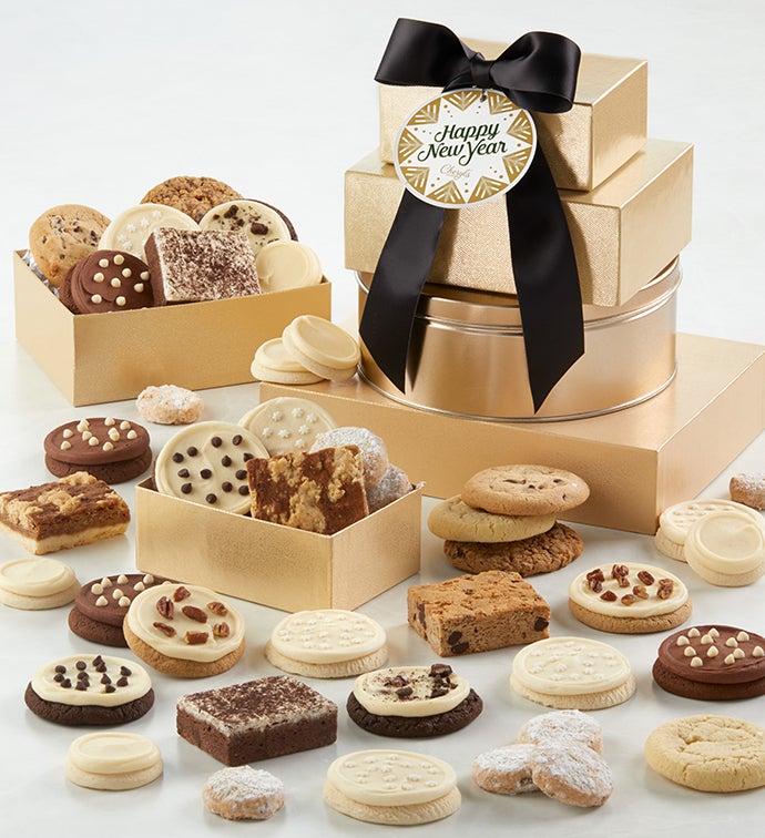 Happy New Year Gift Tin Tower