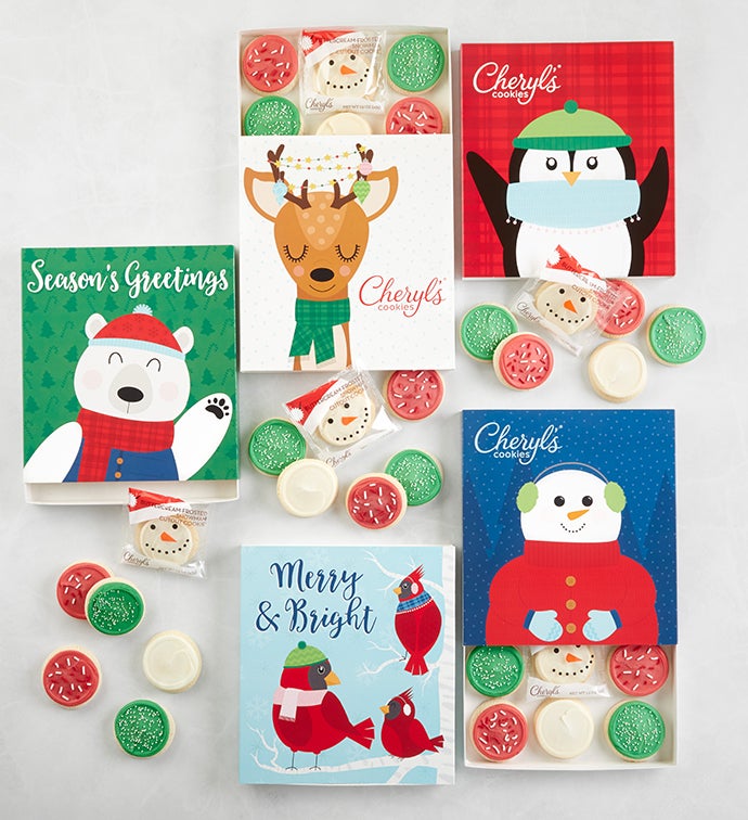 Holiday Cookie Gift Boxes - Set Of 5