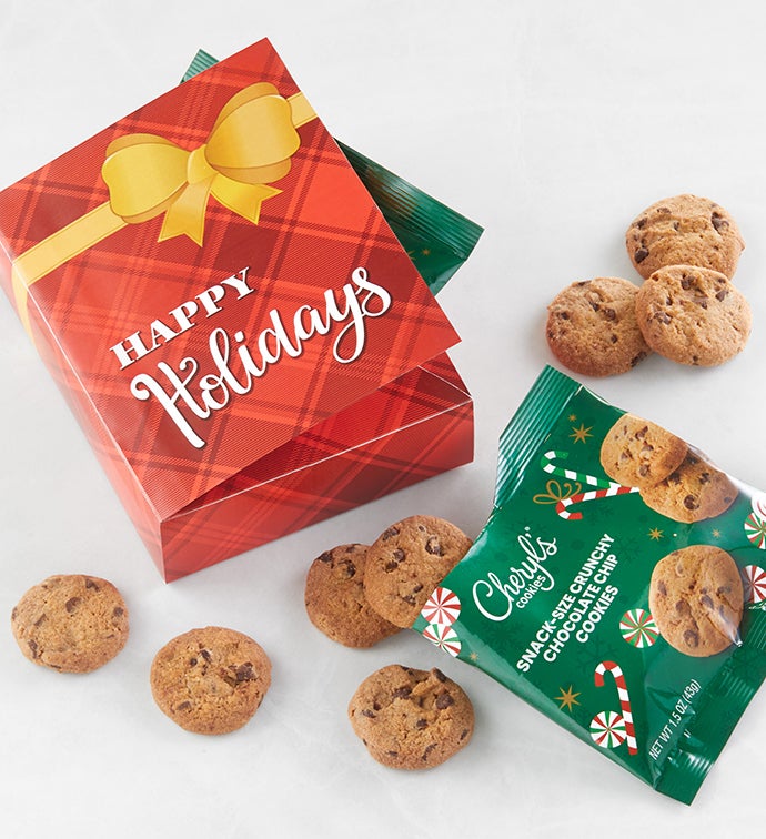 Happy Holidays Crunchy Chocolate Chip Cookie Card