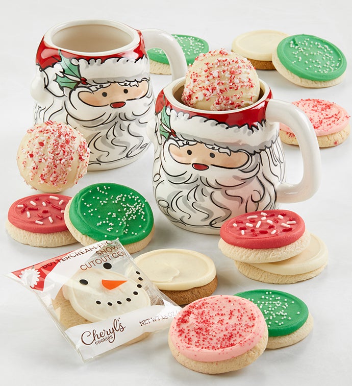 Santa Mugs, Cookies & Chocolate Bombs