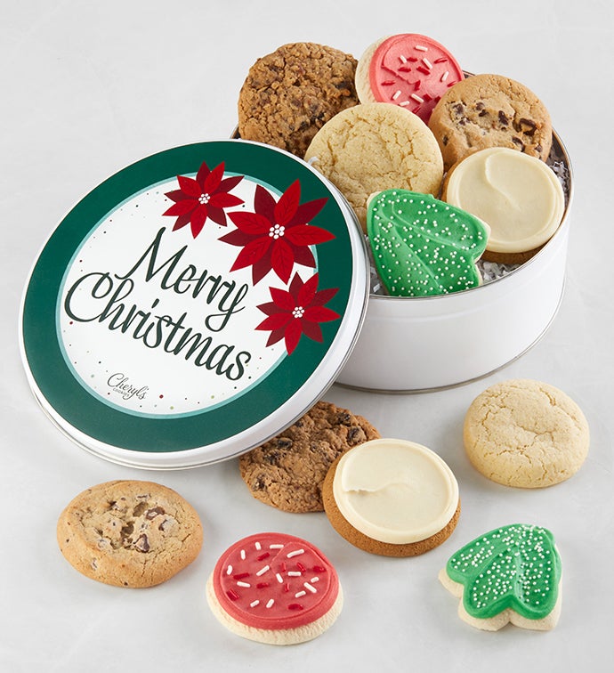 Merry Christmas Assorted Cookie Gift Tin