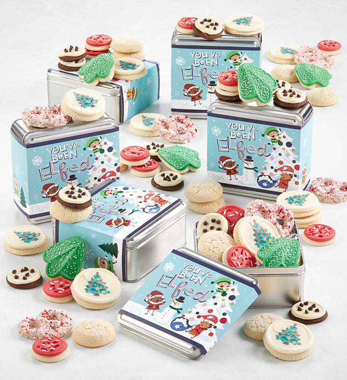 You've Been Elfed Mini Treats Gift Tin - Set of 6