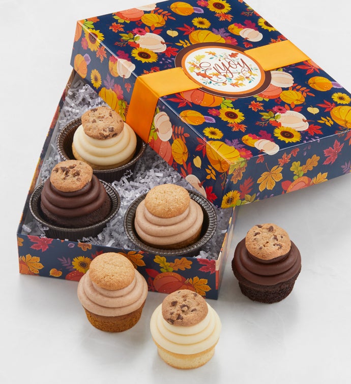 Buttercream Frosted Assorted Fall Cupcakes   6 cupcakes