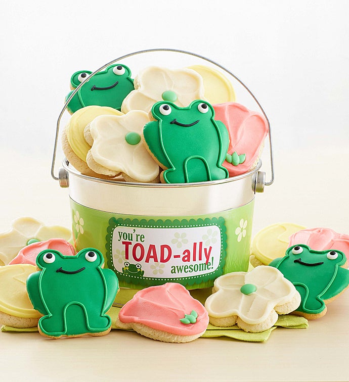 Toad-ally Awesome  Buttercream Frosted and Crunchy Cookie Pail