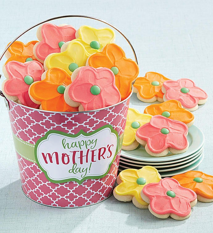 Happy Mothers Day Floral Cookie Pail