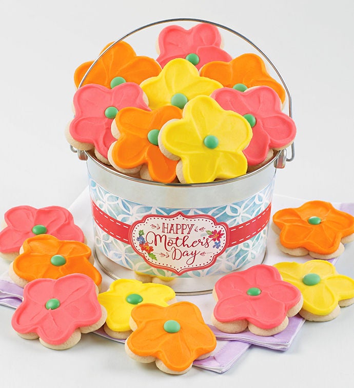 Happy Mother&#39;s Day Floral Cookie Pail