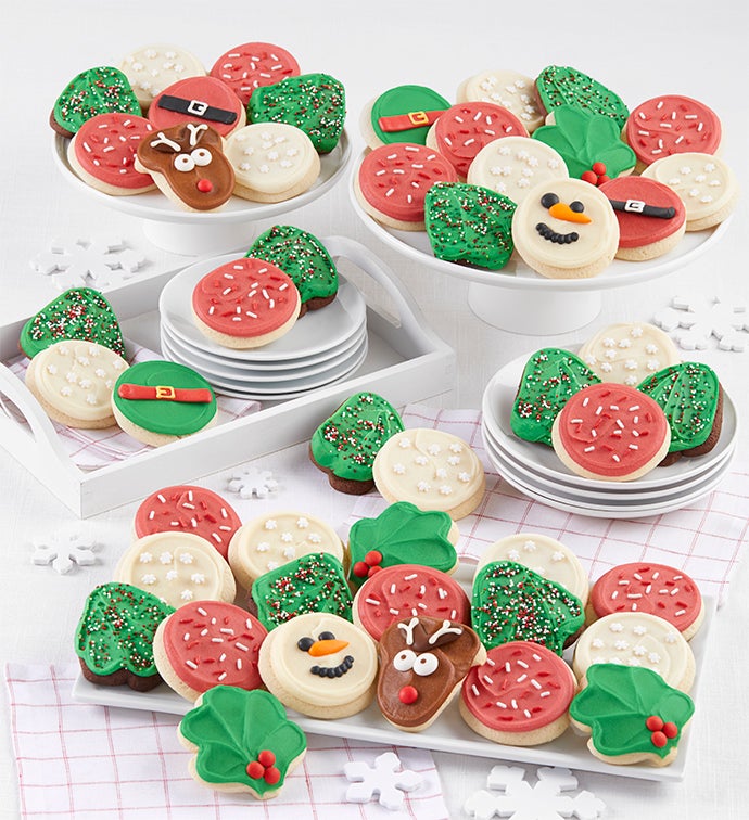 Buttercream Frosted Holiday Cutout Cookies