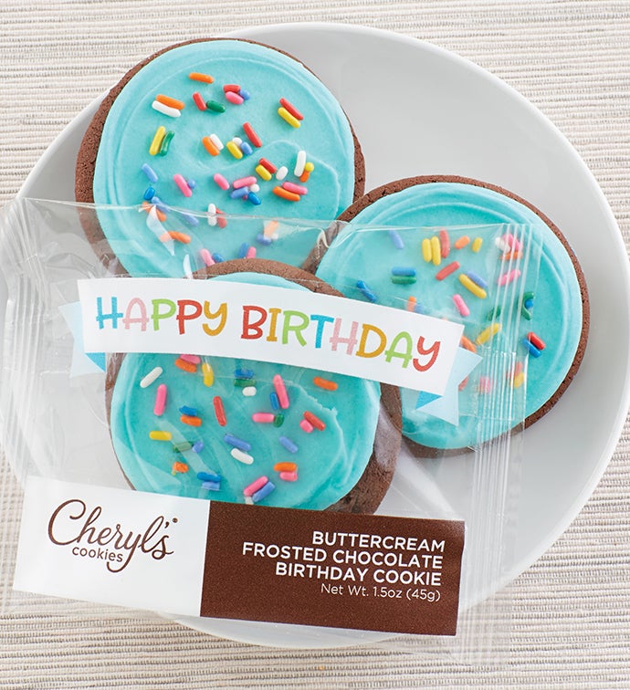 Happy Birthday Chocolate Sprinkle Cookies