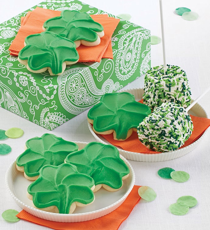Marshmallow St Patrick’s Day Pops and Cookies