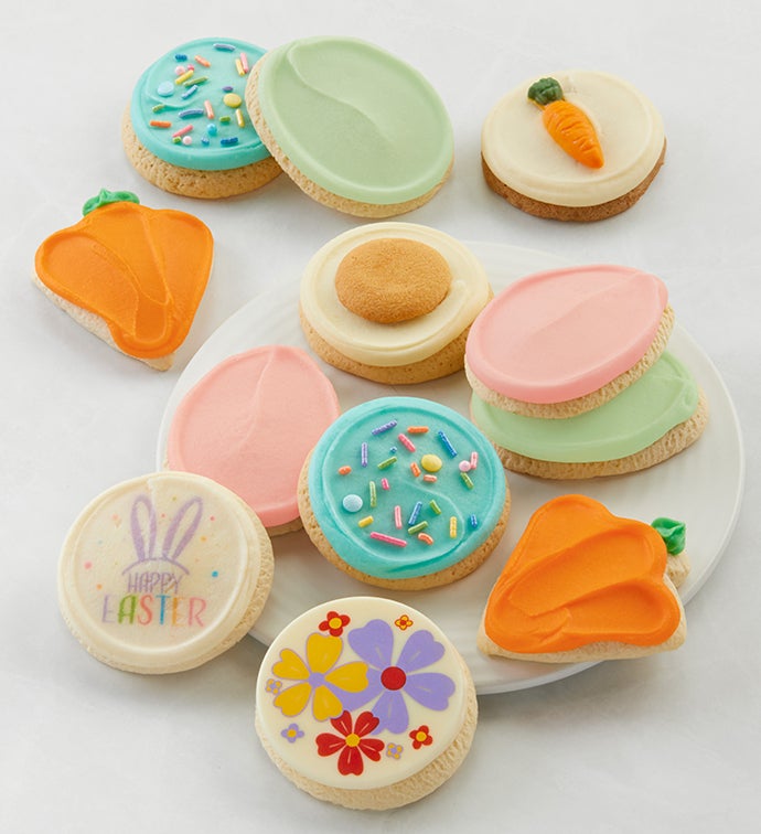 Buttercream Frosted Easter Cookies