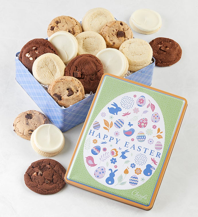 Happy Easter Tin   Vegan Cookie Assortment