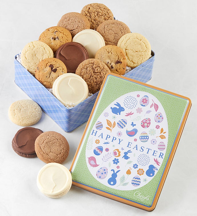 Happy Easter Tin Sugar   Free Cookie Assortment