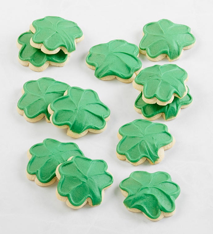 Buttercream Frosted Shamrock Sugar Cookies