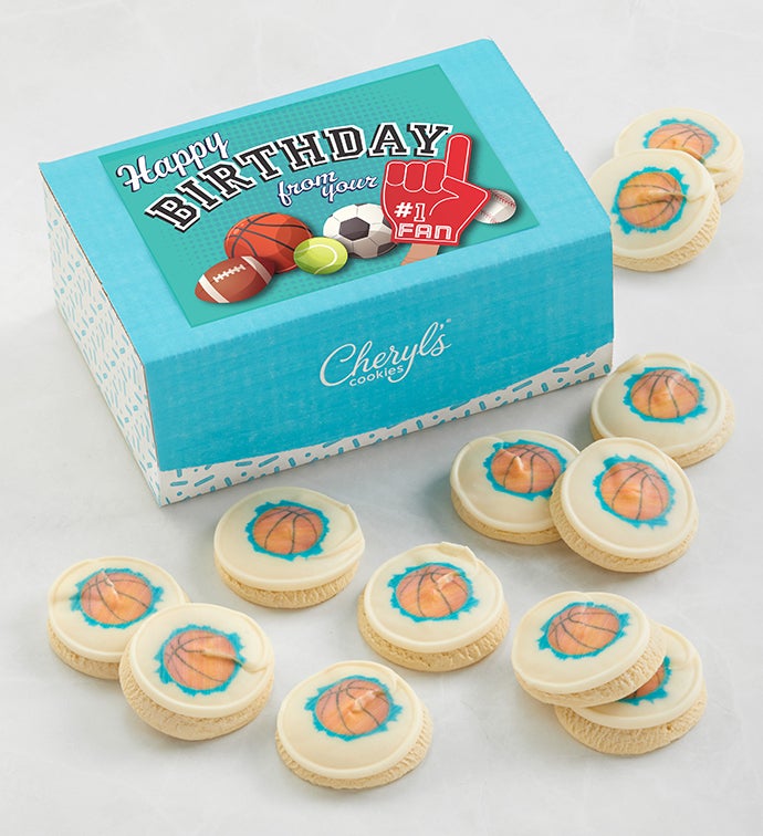 Birthday #1 Fan Basketball Cookie Gift Box