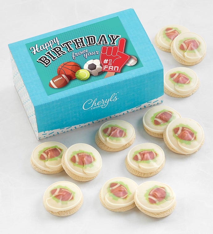 Birthday #1 Fan Football Cookie Gift Box