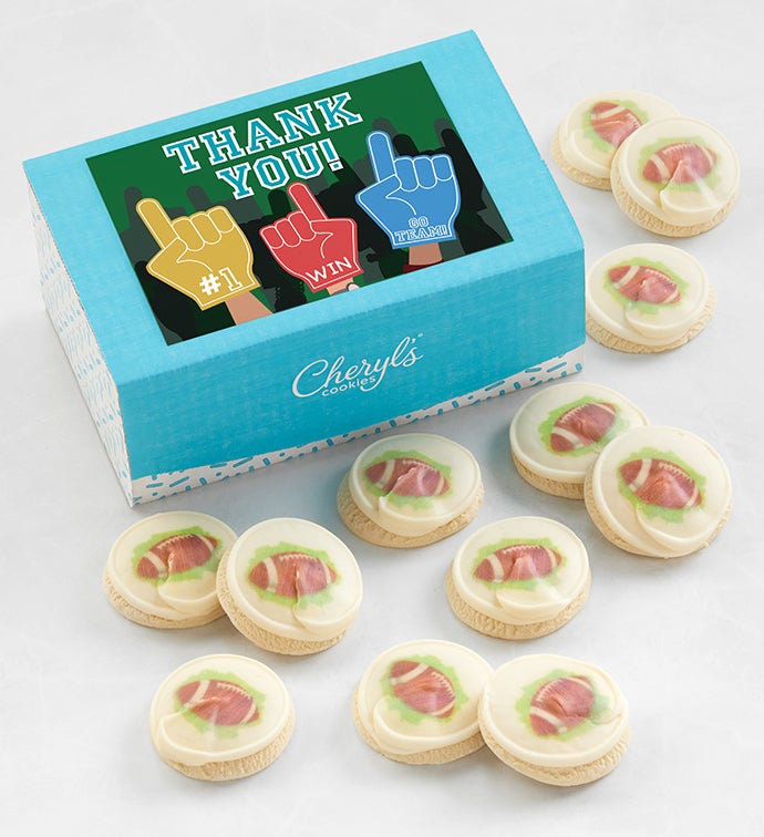 Thank You Football Cookie Gift Box
