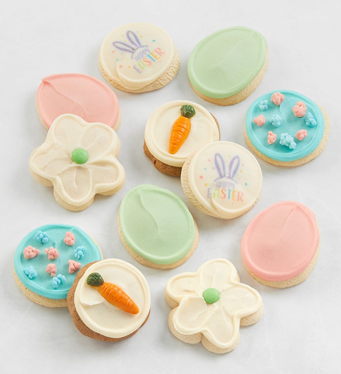 Bow Gift Box   Buttercream Frosted Easter Cookies