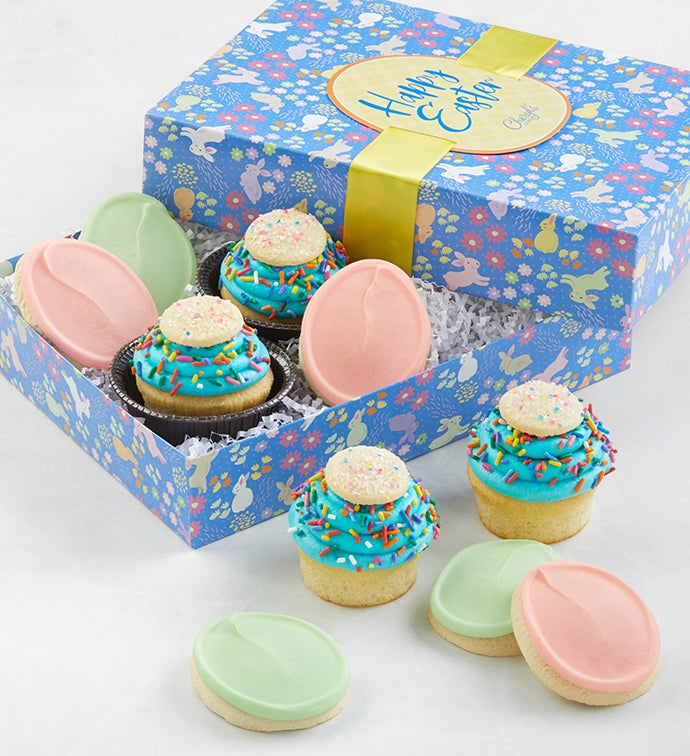 Easter Buttercream Frosted Cupcakes & Cookies