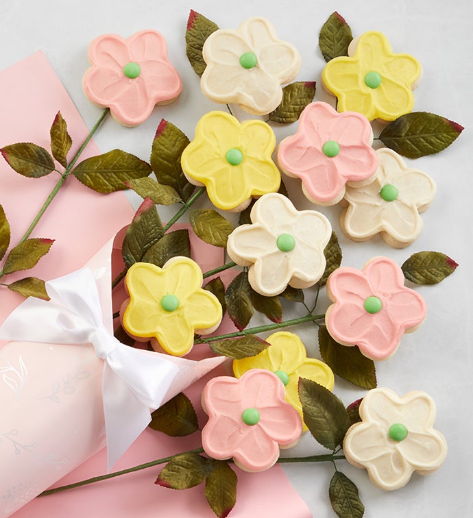Buttercream Frosted Long Stemmed Cookie Flowers®