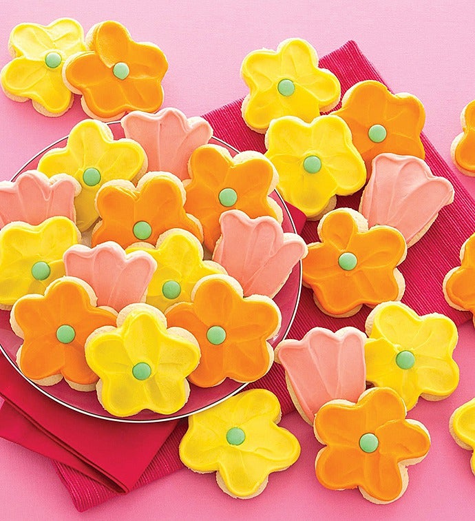 Buttercream Frosted Flower Cut out Cookies