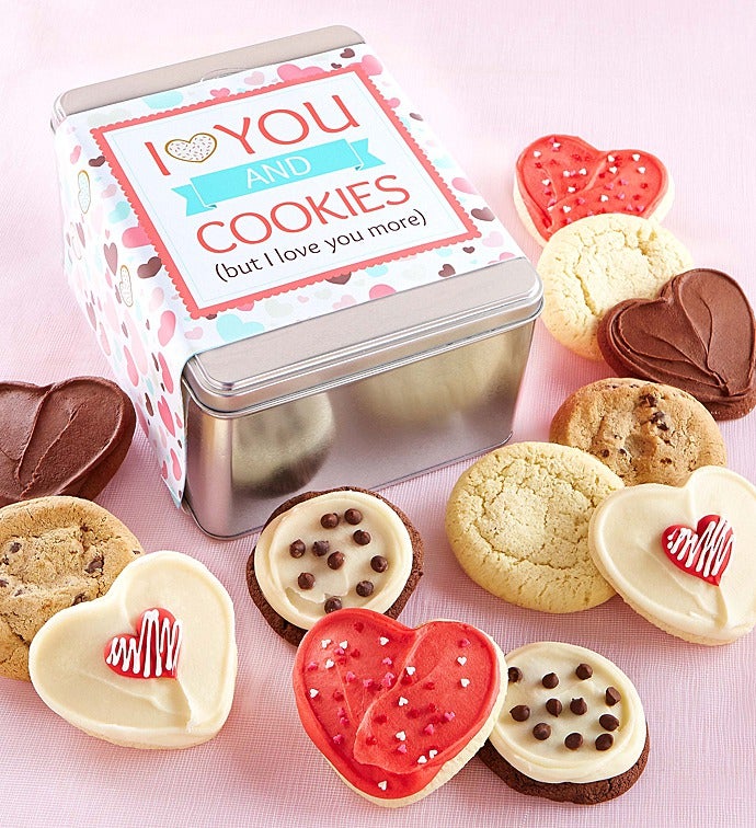 I Love You and Cookies Gift Tin   Create Your Own   12 Cookies