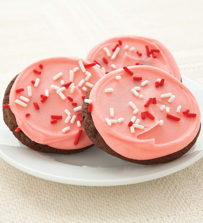 Buttercream Frosted Chocolate Peppermint Cookies