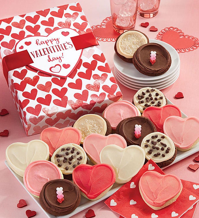 Buttercream Frosted Valentine Assorted Cookie Gift Box