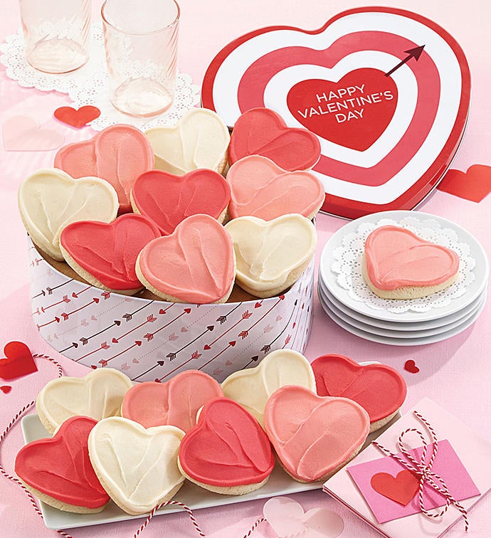Happy Valentine Gift Tin Buttercream Frosted Cut outs