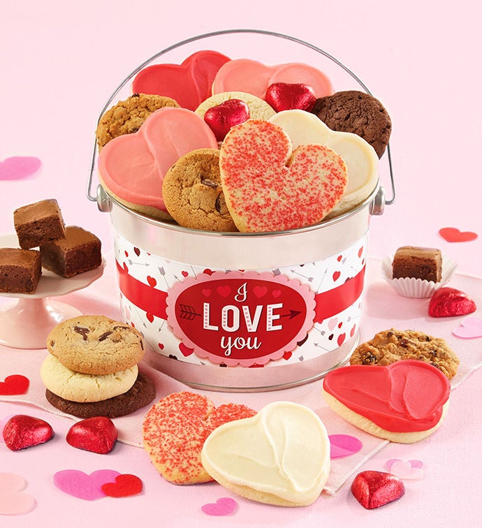 I Love You Valentine Treats Gift Pail