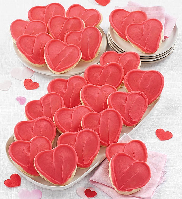 Buttercream Frosted Heart Cookies - decorated cookies for Mother's Day