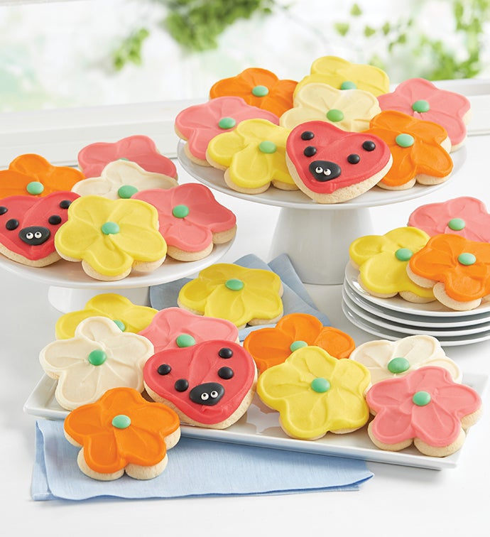 Buttercream Frosted Spring Cut Out Cookies