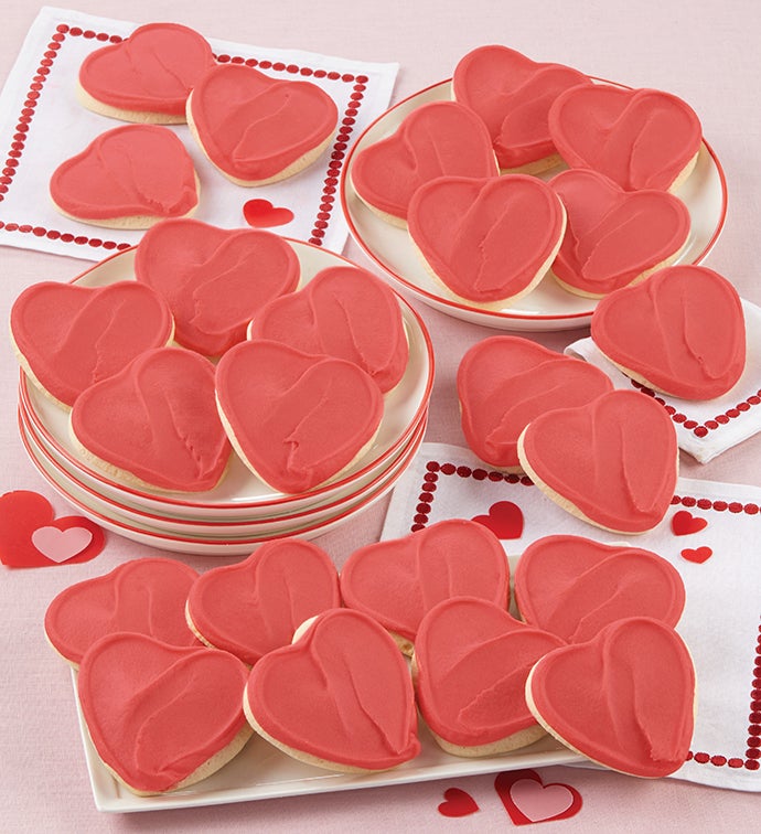 Buttercream Frosted Heart Cookies