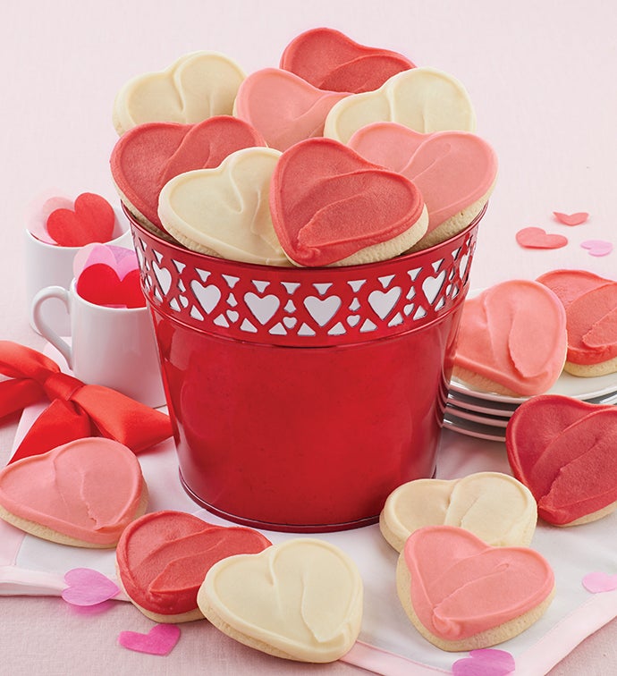 Buttercream Frosted Valentine Cookie Pail