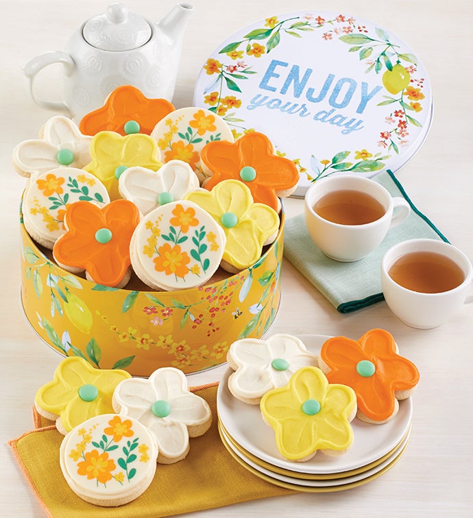 Enjoy Your Day Gift Tin Buttercream Frosted Cut Outs
