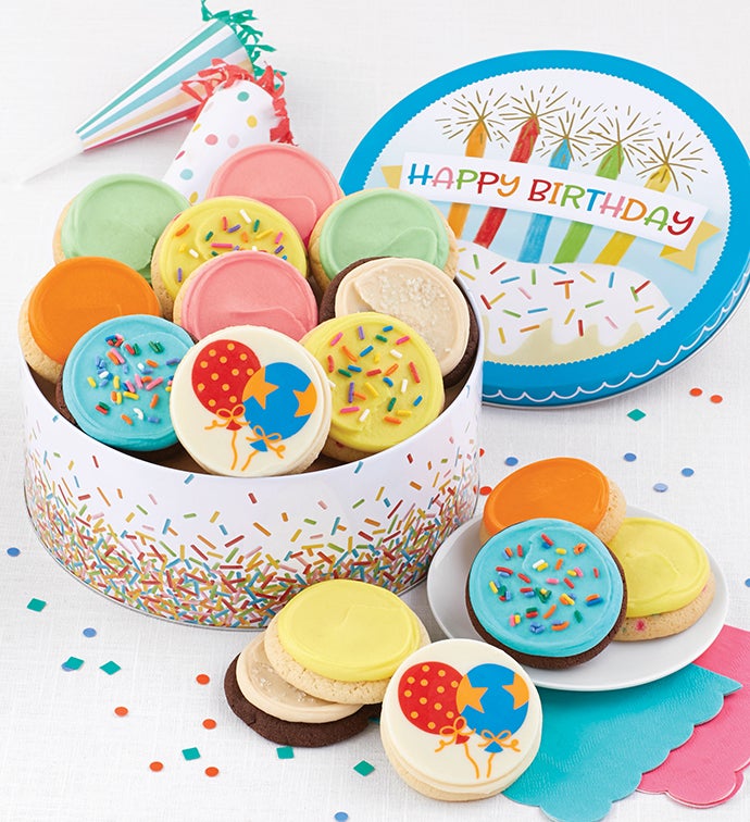 Musical Birthday Gift Tin Frosted Assortment