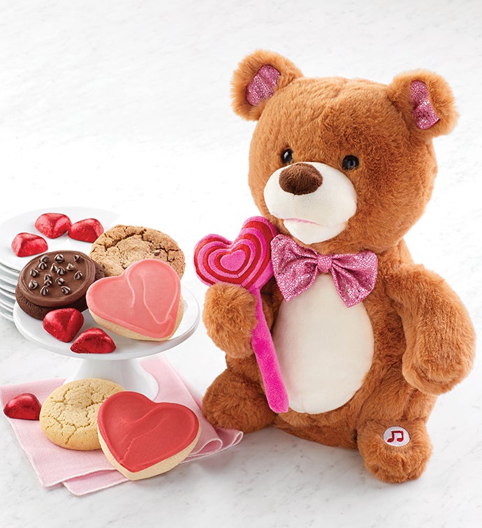 Musical Valentine Bear with Treats