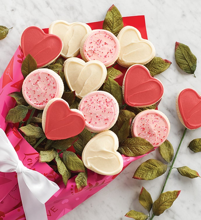Long-Stemmed Buttercream Frosted Cookie Flowers