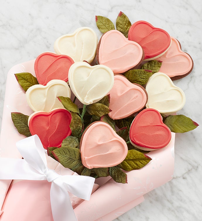 Cookie Flowers®   Long stem Buttercream Frosted Cutouts