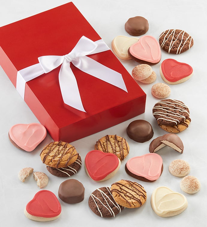 Valentine's Day Chocolate & Confection Covered Cookie Gift Box